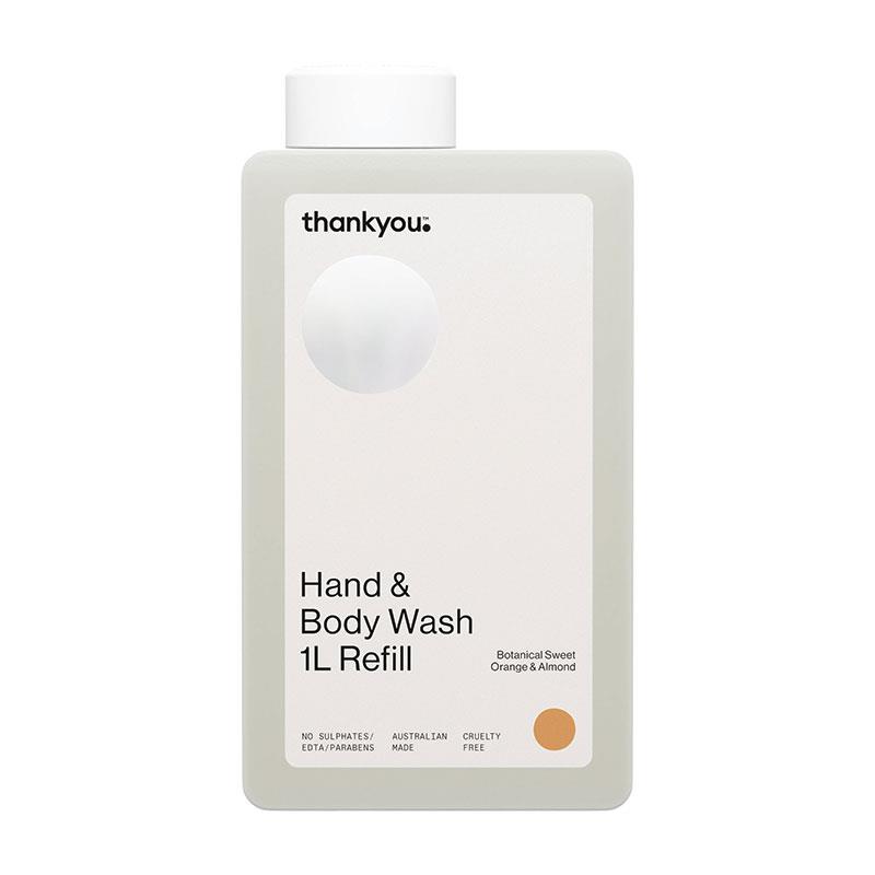 Thankyou Hand & Body Wash Botanical Sweet Orange & Almond Refill 1L