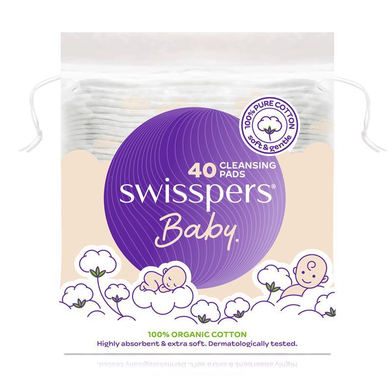 Swisspers Baby Organic Cotton Large Pads 40