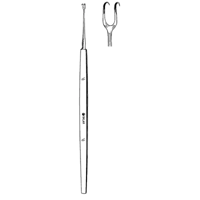 47-2760 Sklar® Freer Skin Hook Double Prong, Sharp, 2.5mm 6 