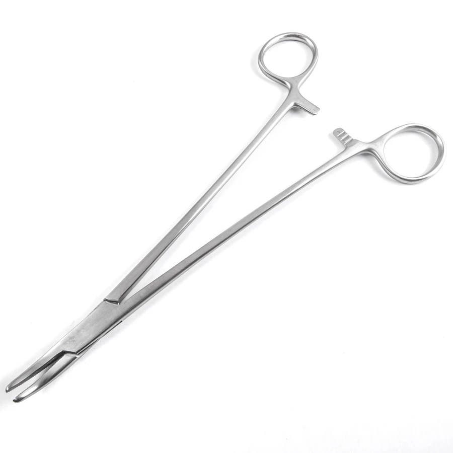 Sklar Heaney Needle Holder, Curved, Serrated