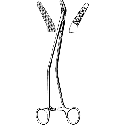 Sklar Johnson Needle Holder, Curved Cross-Serrated 10-3/4 Inch