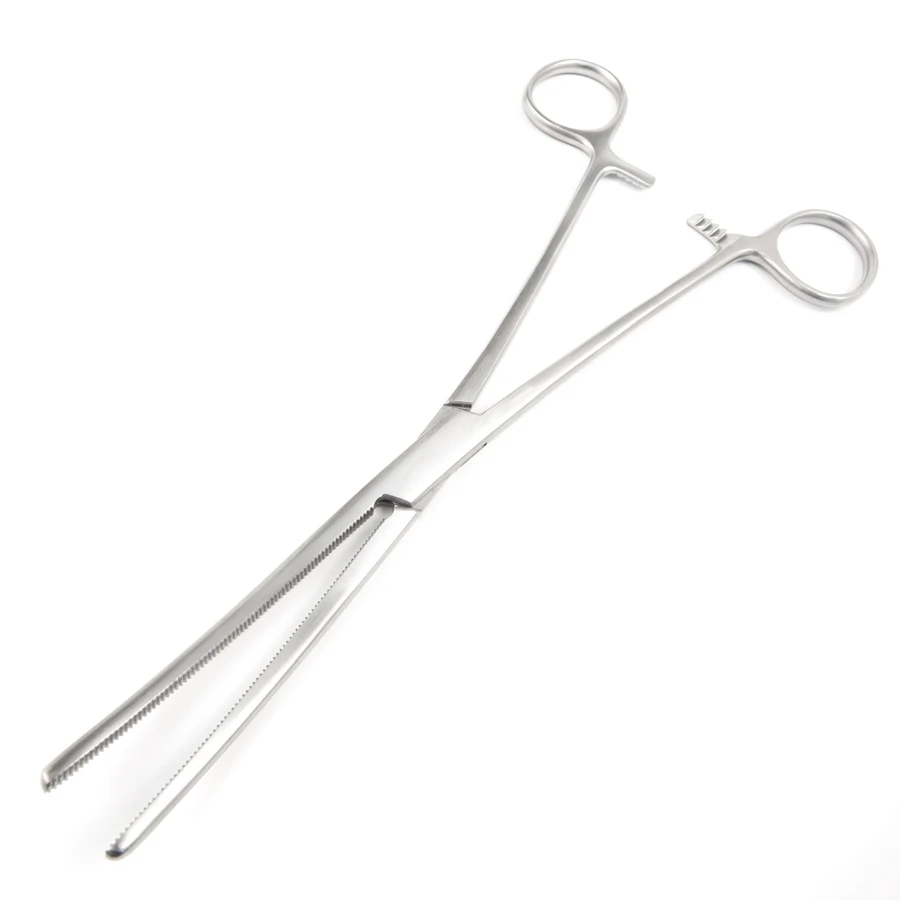 curved Rochester-Pean veterinary surgical forceps