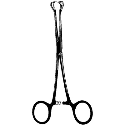 Sklar Black Babcock Tissue Forceps, 8 inch