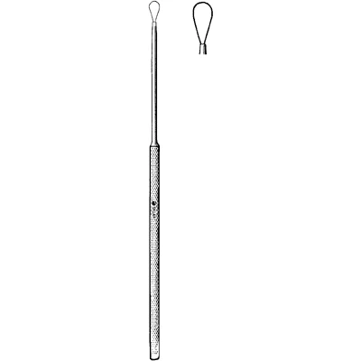 Sklar Billeau Ear Curette, Straight Sharp