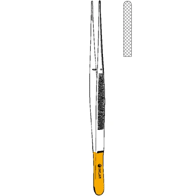 Sklar TC Potts-Smith Dressing Forceps, Serrated
