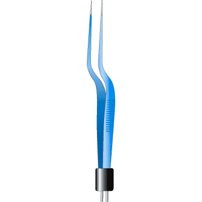 Sklar Bipolar Jansen Bayonet Forceps, 1mm Tip