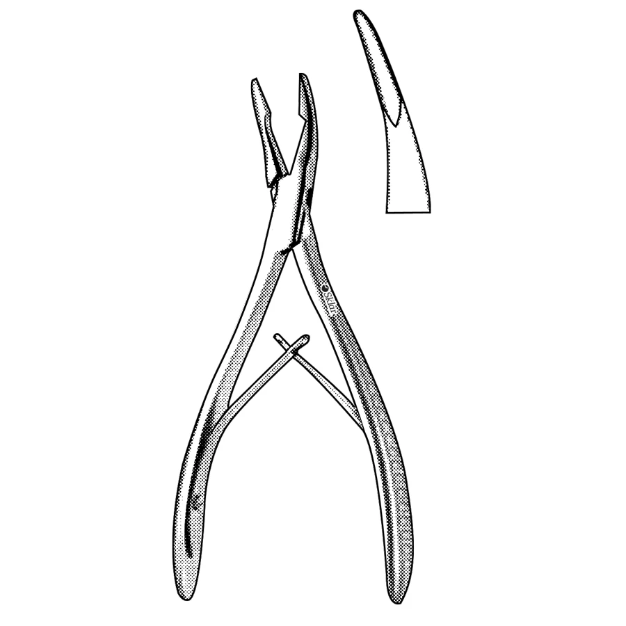 Sklar Beyer Rongeur, Curved, Double-Action, 3mm