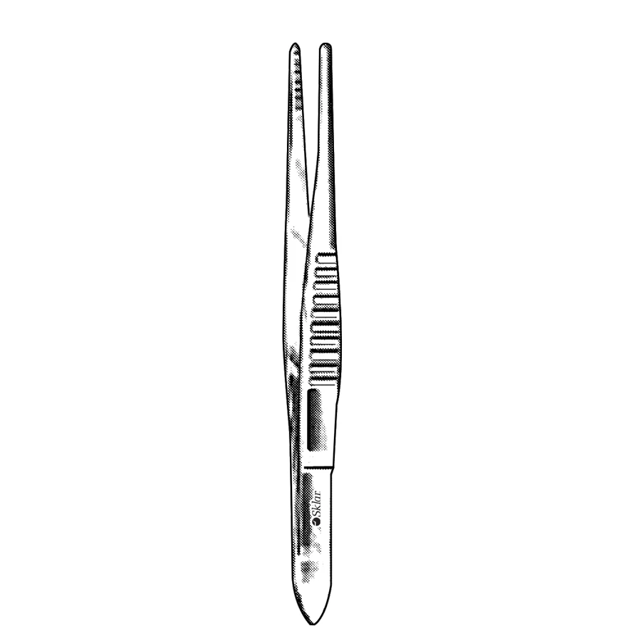 Sklar Dressing Forceps with Fluted Handle, Serrated