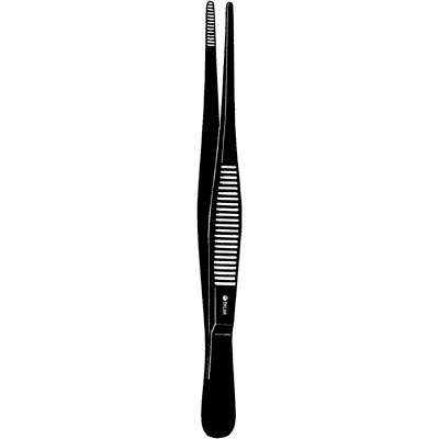 Sklar Black Dressing Forceps, Serrated