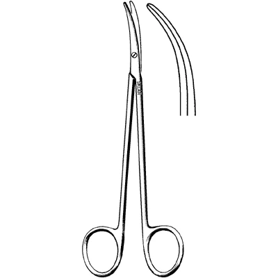 Sklar Debakey Endarterectomy Scissors, Full Curve