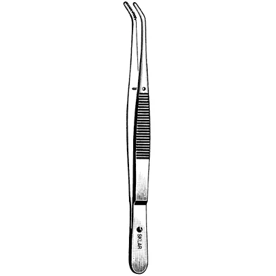 Sklar Essrig Angled Tissue Forceps, 6 Inch
