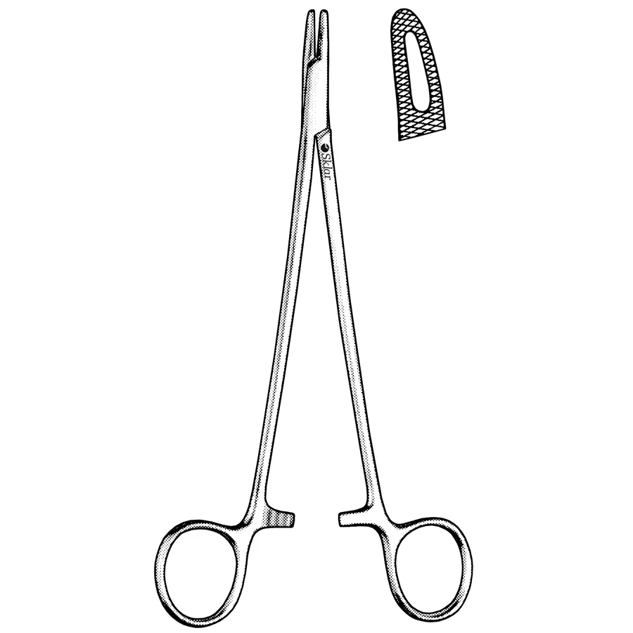 Sklar Baum-Metzenbaum Tonsil Needle Holder, Curved