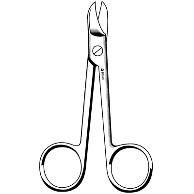 Sklar Crown Scissors, Straight/Curved 4 Inch