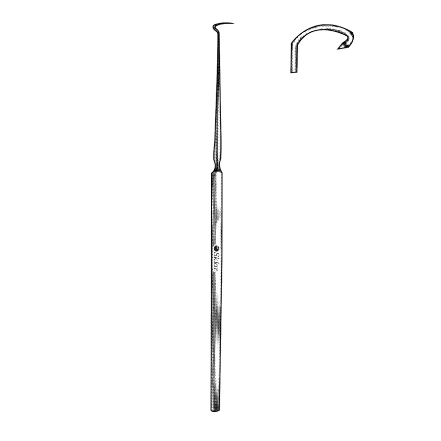 Sklar Rotter Ligature Needle, Small Right Hook, 10 Inch