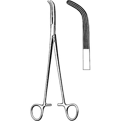 Sklar Lahey Gall Duct Forceps, Curved Longitudinally Serrated
