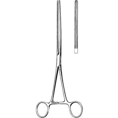 Sklar Doyen Intestinal Forceps, Straight Serrated