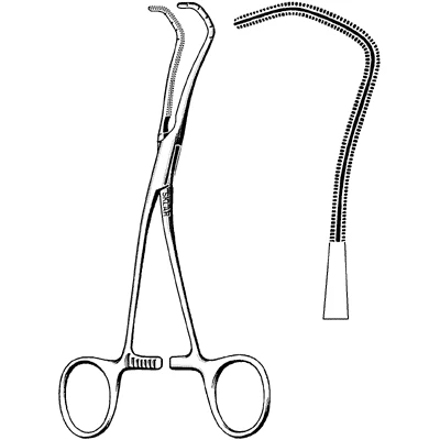 Sklar Cooley Anastomosis Clamp, Curved
