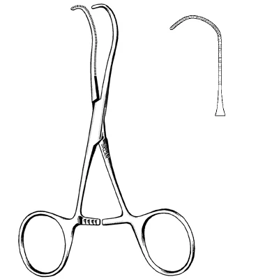 Sklar Castaneda Neonatal Clamp, Graduated Jaw