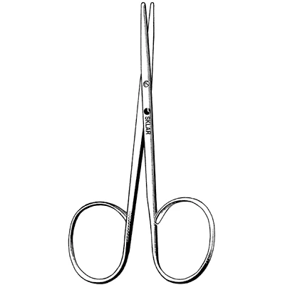 Sklar Ribbon Strabismus Scissors, Straight, 4-1/2 Inch