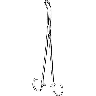 Sklar White Tonsil Seizing Forceps, Curved, 9 Inch