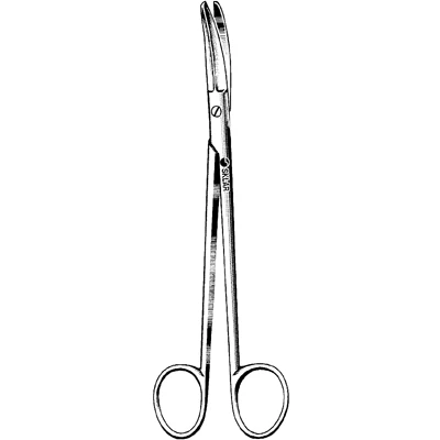 Sklar Boettcher Tonsil Scissors, Curved