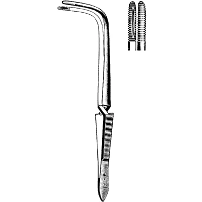 Sklar Jackson Cross-Action Forceps, Serrated or Teeth 9 Inch