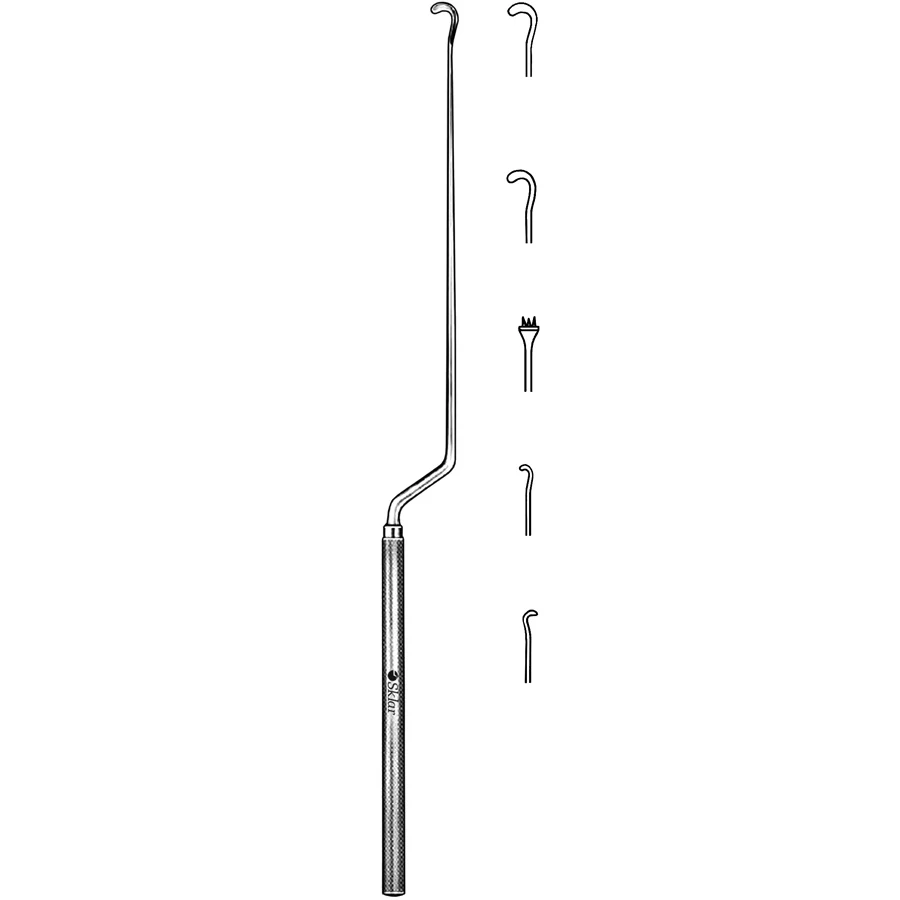 Sklar Hardy Implant Fork, 3 Teeth, 9-3/4 Inch