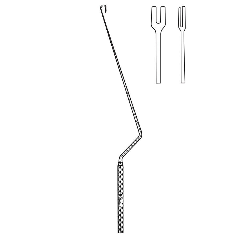 Sklar Hosobuchi Pituitary Curette, Fork Shape