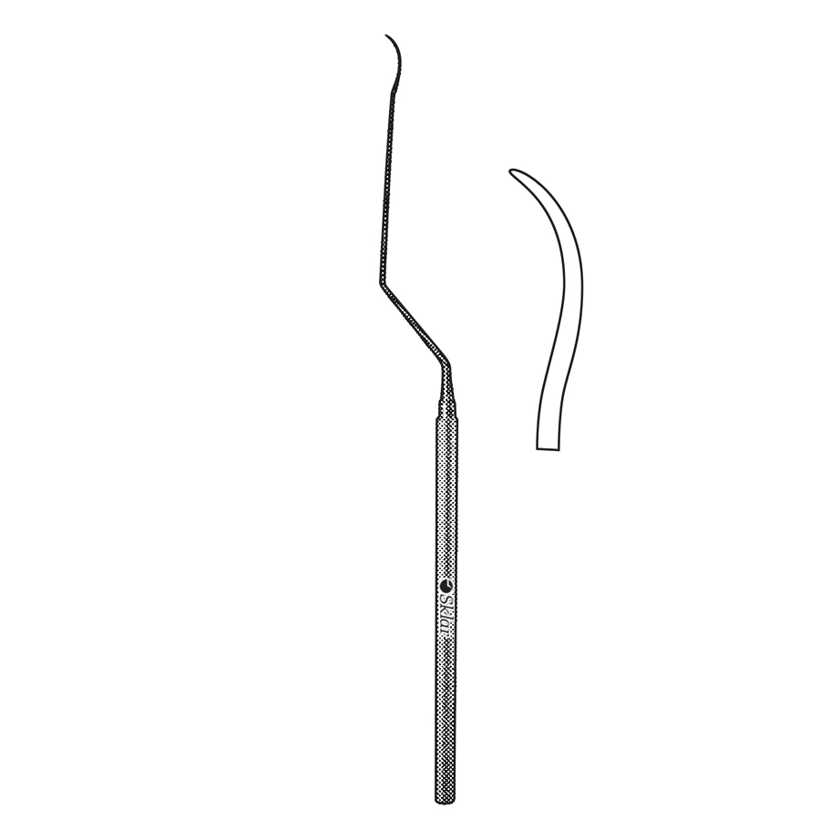 Sklar Kraus Micro Instrument, Curved Tip Angled Body