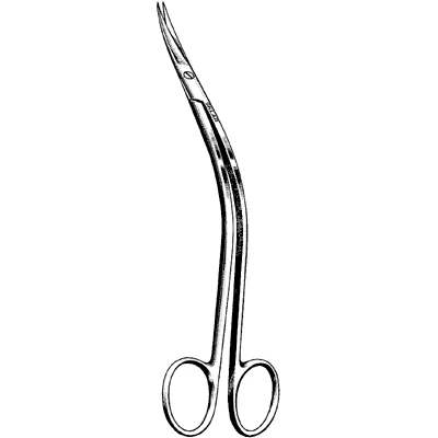 Sklar Miller Rectal Scissors, Double Curved