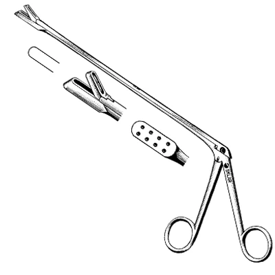 Sklar Yeoman Rectal Punch, Short Round Jaw, 11 Inch