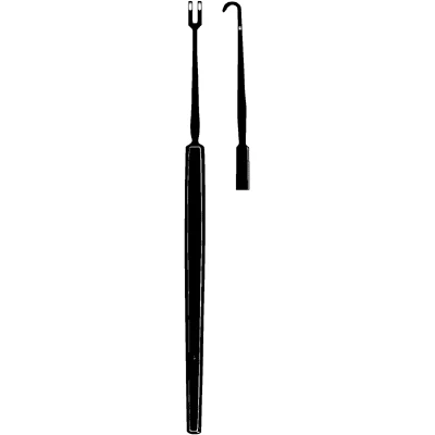 Sklar Black Dermal Retractor, Two Prong