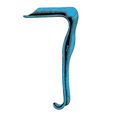 Sklar Blue Jackson Vaginal Retractor, Medium