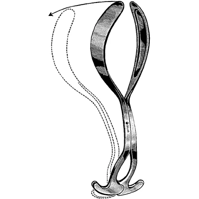 Sklar Laufe Divergent Obstetrical Forceps, 12-1/2 Inch