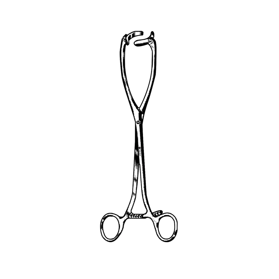 Sklar Collin Uterine Forceps, Angled