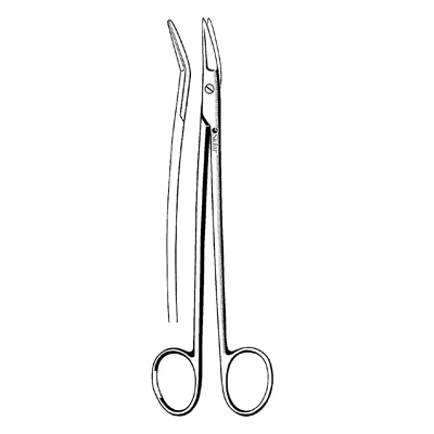 Sklar Merit Dean Tonsil Scissors, Angled Serrated