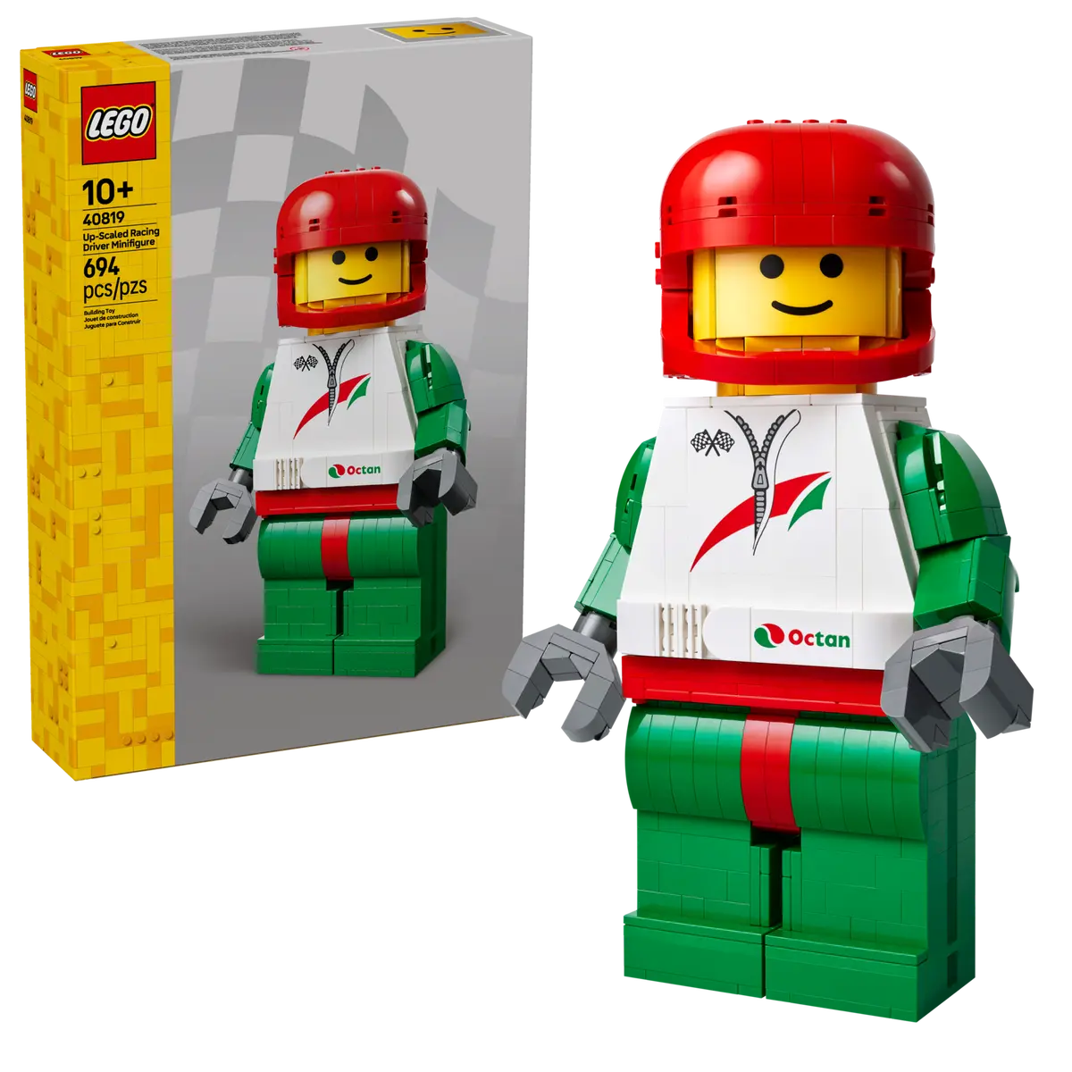 Up-Scaled Racing Driver Minifigure