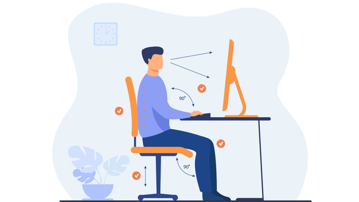 Postura saludable en la oficina