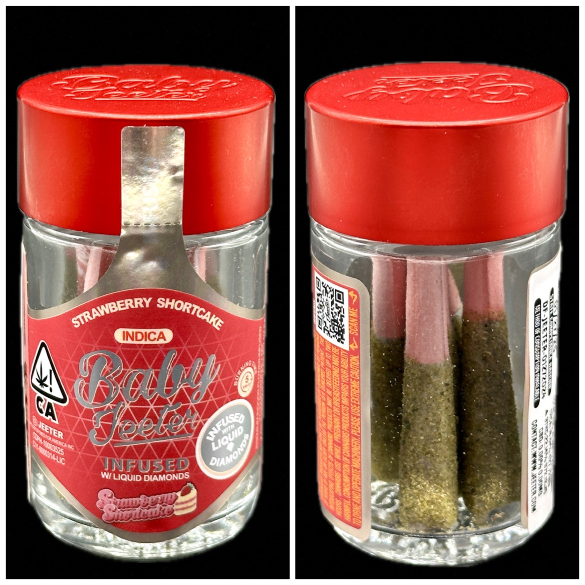 Strawberry Shortcake Infused Prerolls - Indica [Baby Jeeter]