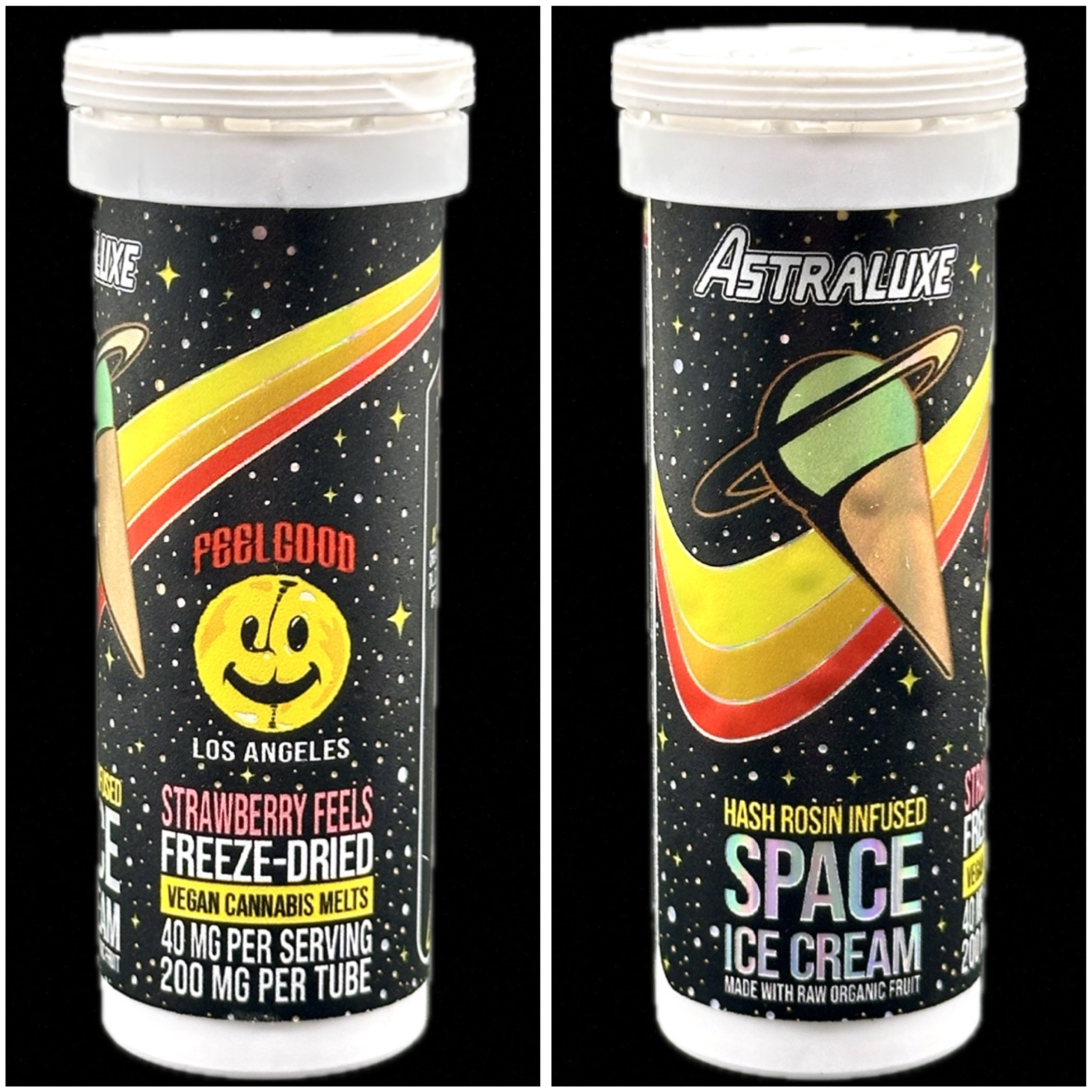 Strawberry Feels freeze-dried hash rosin space ice cream - 200mg THC [Astraluxe]