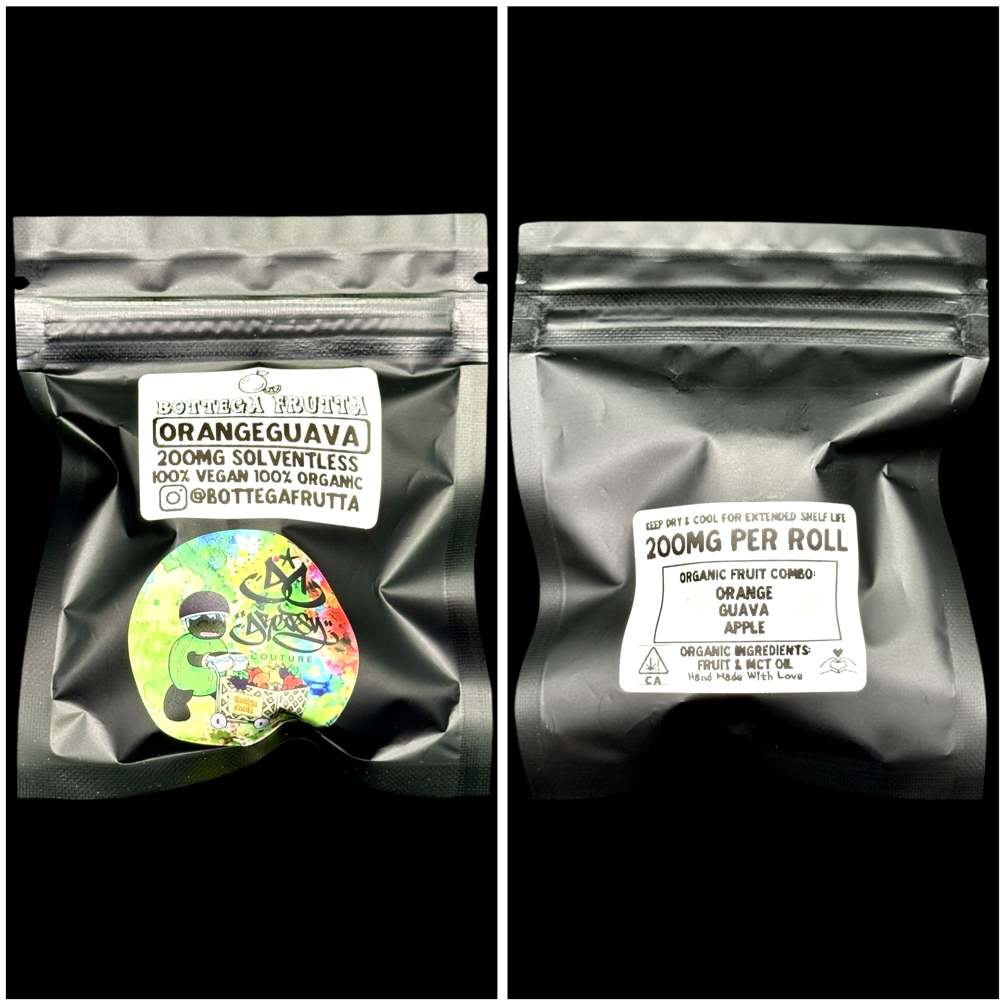 OrangeGuava Vegan/Organic Fruit Roll-Up - 200mg rosin [Bottega Frutta x Greasy Couture]