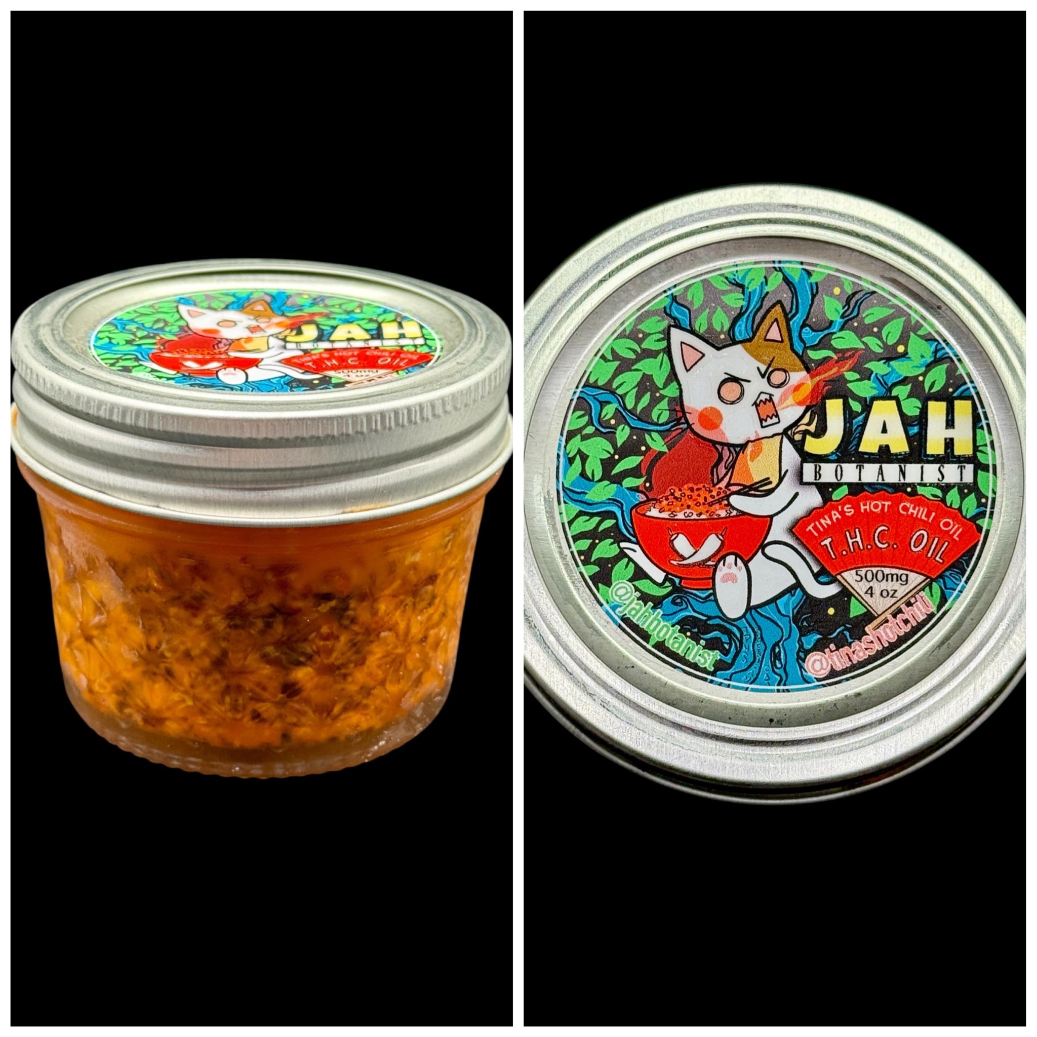 Tina's Hot Chili Oil - 500mg THC [Tina's Hot Chili x Jah Botanist]