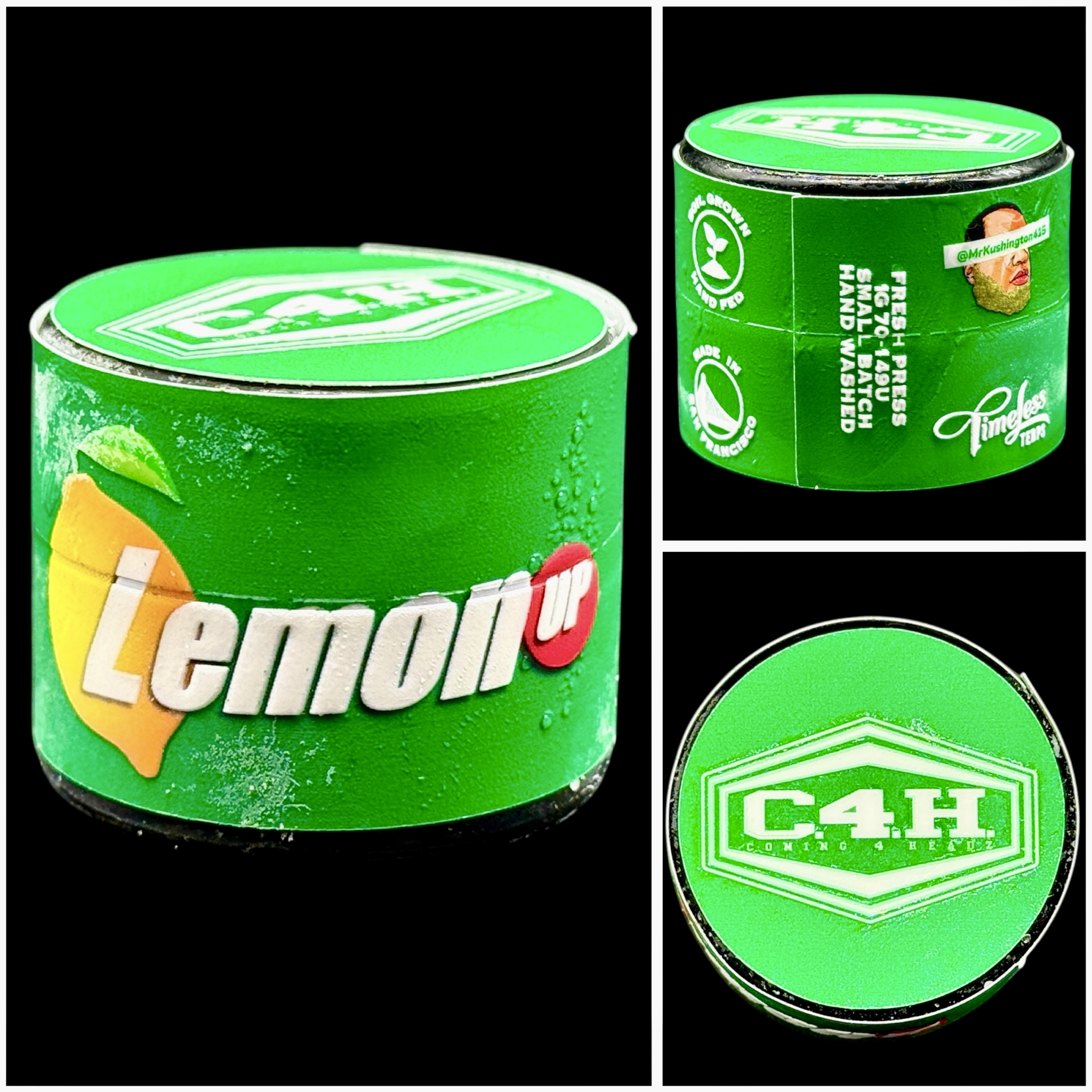 Lemon Up - 1g fresh press rosin [Mr. Kushington x Coming 4 Headz]