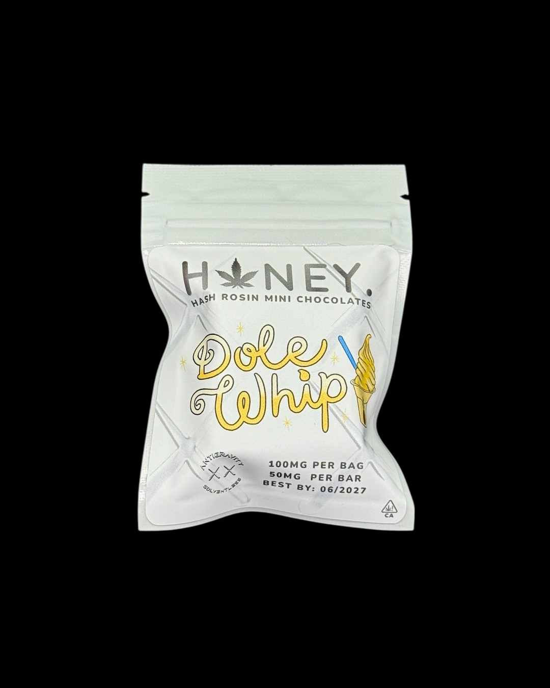 Dole Whip white chocolate bar - 100mg hash rosin [Honey Solventless]