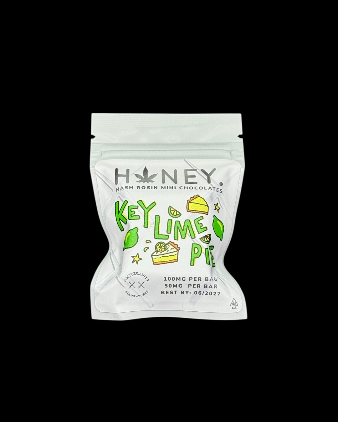 Key Lime Pie white chocolate bar - 100mg hash rosin [Honey Solventless]