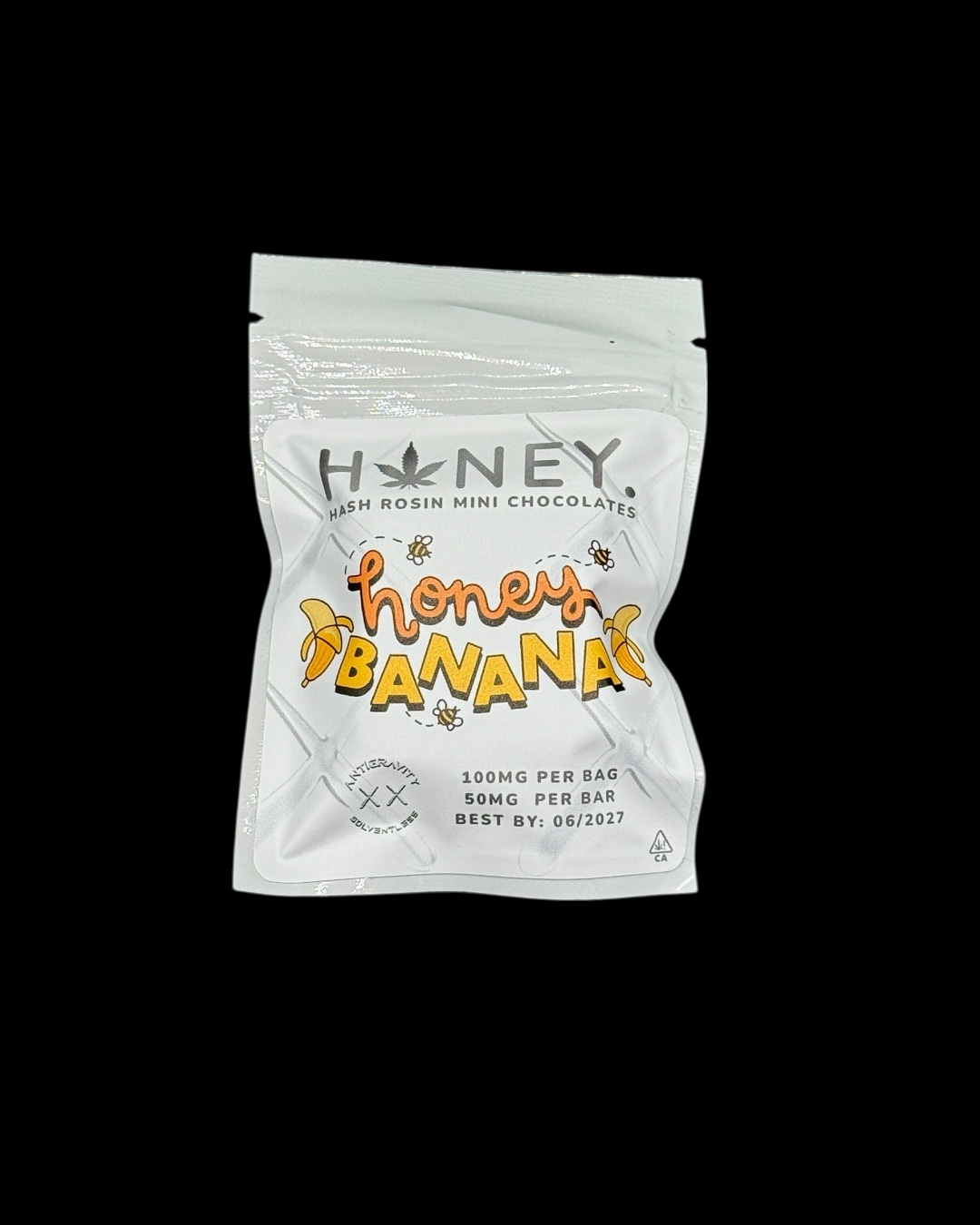 Honey Banana white chocolate bar - 100mg hash rosin [Honey Solventless]
