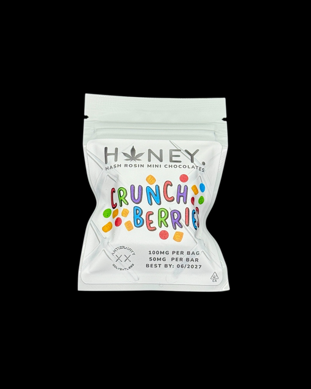Crunch Berries white chocolate bar - 100mg hash rosin [Honey Solventless]