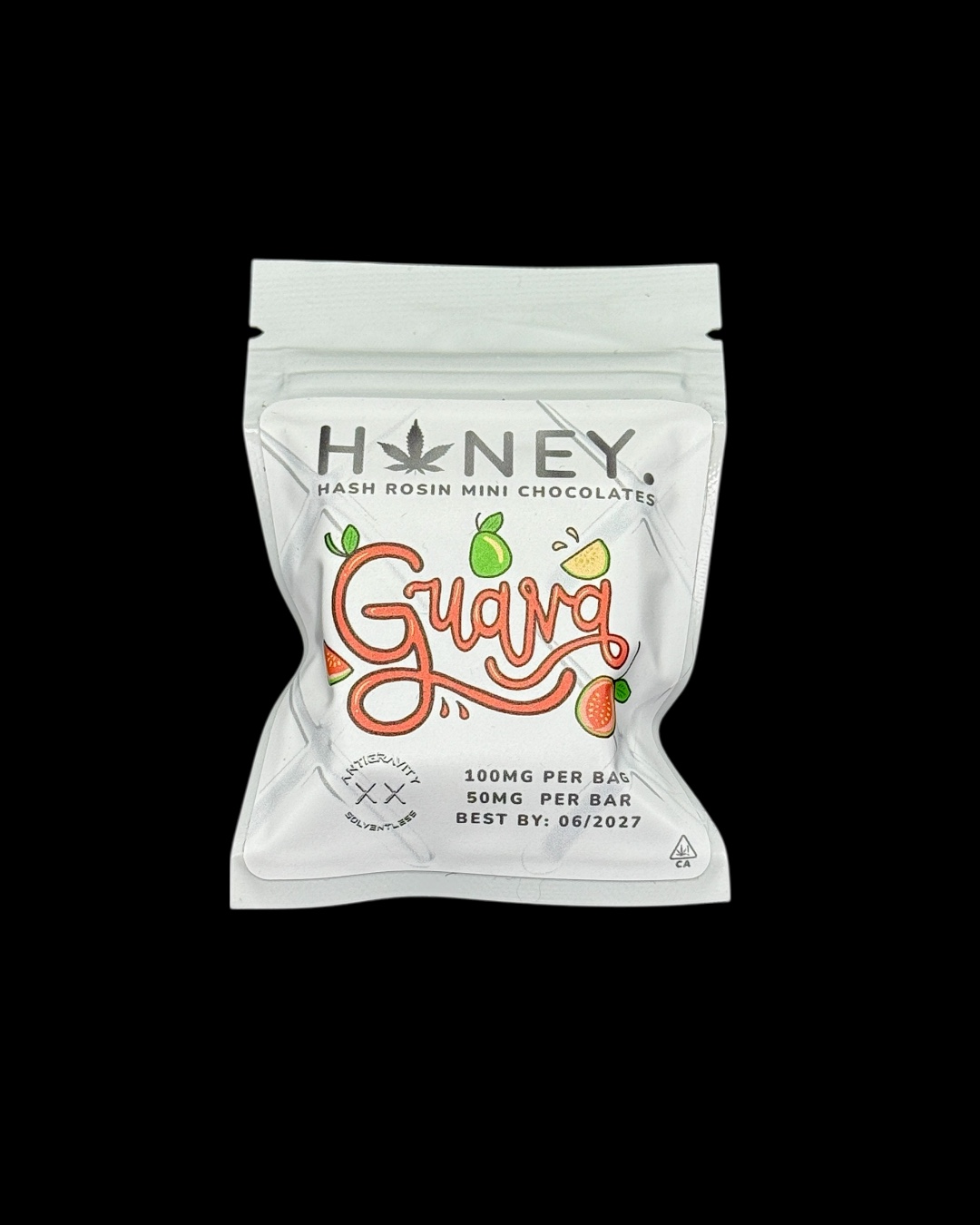Guava white chocolate bar - 100mg hash rosin [Honey Solventless]