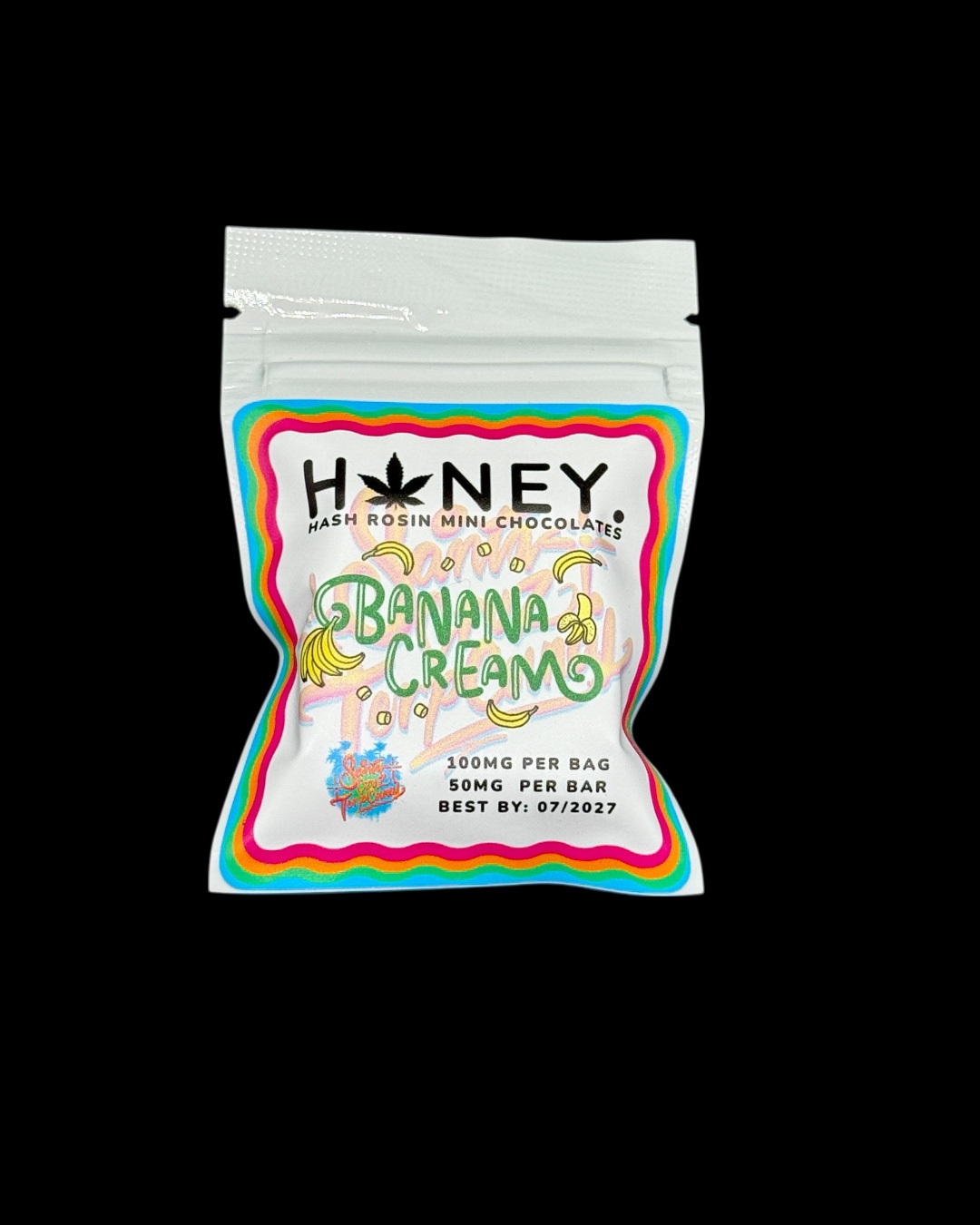 Banana Cream white chocolate bar - 100mg hash rosin [Honey Solventless]