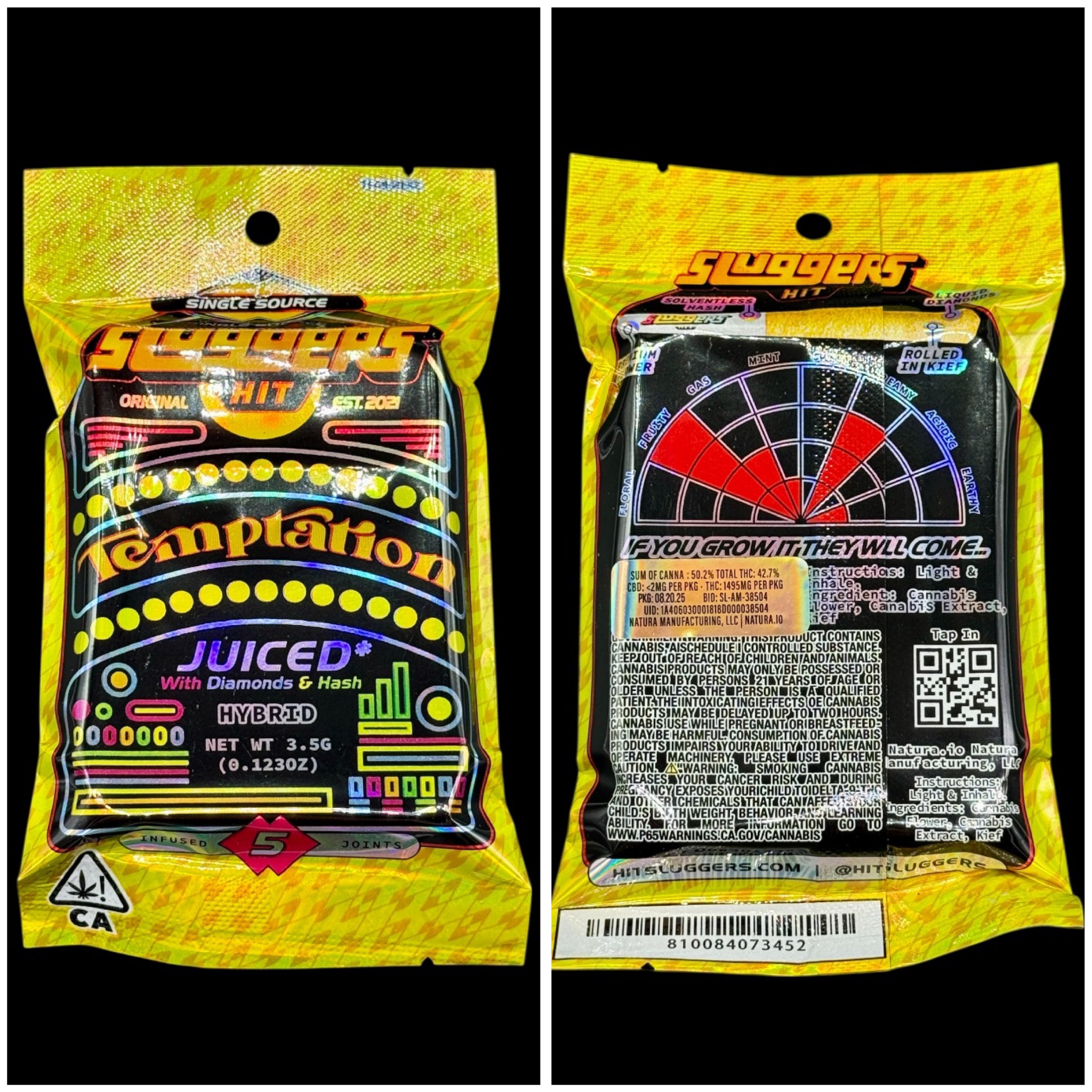 Temptation - 5 pack infused prerolls [Sluggers]